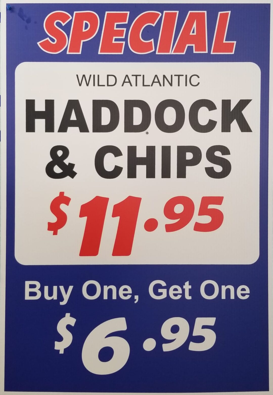 Menu Captain Fish and Chips